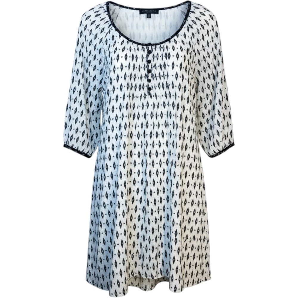 Sanctuary Long Sleeve Diamonds U-Neck‎ Boho Shift Dress Size M